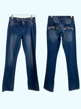 Justice Premium Jeans Girls Low Rise Knit Jeggings Size 14 Boot Cut Stretchy